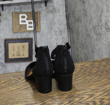 Style & Co Alinaa Two Piece Stacked Heel Dress Pumps Black Microsuede 8.5M