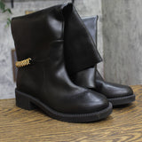 A New Day Chain Accent Knee-High Boots with Memory Foam Insole Black 9M-WC