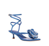 Stuart Weitzman Womens Belize 50 Sandal Pump Heeled SI662 Washed Blue 7.5B