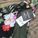 Bar III Womens Floral-Print Side-Tab Bikini Bottom MBTH25501 Multi Black M