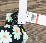 Salt + Cove Daisy Dance Strappy Underwire Push-Up Bikini Swim Top Black Multi XS