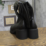 Wild Fable Womens Faux Leather Platform Boots Black 10M