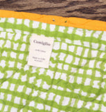 Coniglio Palm Beach Reversible Quilt Palm Orange / Wavy Gingham Green Queen