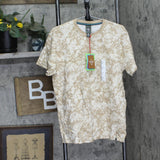 Houston White X TGT Womens Short Sleeve Leaf Print T-Shirt 90147058 Tan Brown M