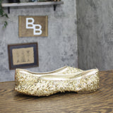 A New Day Womens Sammie Pull On Sequin Ballet Flats Shoes Gold Yellow 8.5M