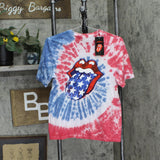 Rolling Stones Boys Tie Dyed Graphic Screen Print Short Sleeve T-Shirt 980377840