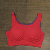Rhonda Shear Womens Invisible Body Bra with Pads 700667 Persimmon with Grape L