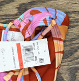 Salt + Cove Juniors Printed Side-Tie Bikini Swim Bottom Multi Brown Orange XS