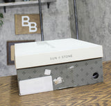 Sun + Stone Womens Morghan Lug Sole Block Heel Booties Black Microsuede 8M