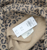 Abercrombie & Fitch A&F Collection Open Front Cardigan Sweater Cheetah Brown 2XS