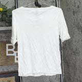 Karen Scott Elbow Cuff Boat Neck T-Shirt 100108487PT Bright White PS