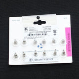 Arizona Holiday Snowflake Candy Cane 6-Pair Stud Earrings Set Silver Gray Multi
