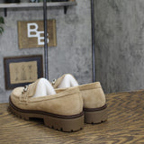 Journee Collection Comfort Foam Jessamey Platform Loafers Taupe Brown 7.5M