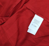 DKNY Petite Satin Flutter Tiered Sleeve V Neck Fit Flare Dress XD4ITB82 Red 8P