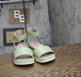 Giani Bernini Womens Constancia Ankle Strap Wedge Sandals Tender Green 6.5M