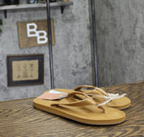 Shade & Shore Womens Nona Thong Sandals 89255448 Tan Brown 10M