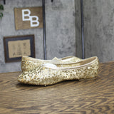 A New Day Womens Sammie Shoes Sequin Ballet Flats 94685489 Gold Yellow 9M