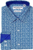 Nick Graham Mens Traveler Dress Shirt Aqua Blue Green 2XL 18-18.5 36-37