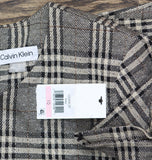 Calvin Klein Women's Plaid-Print Jewel-Neck Sheath Dress CD3PXC5T Khaki Multi 10