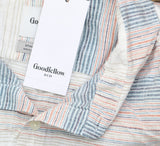Goodfellow & Co Long Sleeve Collared Button-Down Shirt Cream / Striped Brown M