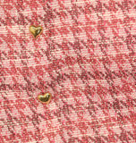 London Times Women's Surplice Embellished Houndstooth Faux Wrap Dress Pink 12