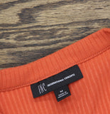 INC International Concepts Womens Ribbed Crewneck Top Summer Fig Orange M