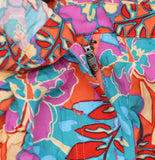 INC International Concepts x Jeannie Mai with Zip Fly Tropical Print Red Multi M