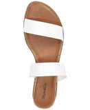 Style & Co. Womens Elliee Flat Sandals 2 Band 10020656300 White Lizard 5.5M