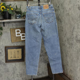 Levi's Y2K Upcycle Baggy Straight Leg Crochet Jeans Light Blue See Measurements