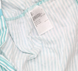 Charter Club Womens Cotton Printed Pajama Sleep Shirt Striped Green S