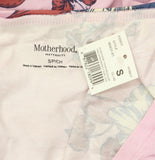 Motherhood Maternity V-Neck Side-Ruched Maternity Tee, Short Sleeve Pink Multi S