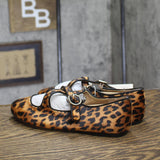 A New Day Tasmin Velvet Flats with Buckle Straps 94568225 Leopard Light Brown 6M