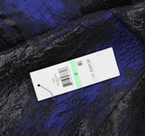 DKNY Womens Metallic Jacquard Scoop-Neck Midi Dress Navy Blue 8