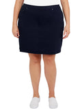 Hearts Of Palm Womens Plus Stretch Pull On Skort 9422199 Navy Blue 20W