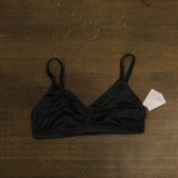 Auden Womens Satin Unlined Triangle Bralette 90189196 Black XL