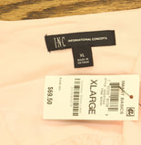 INC International Concepts Surplice Shirred Long-Sleeve Blouse Top Wash Pink XL