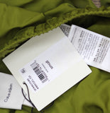 Calvin Klein Womens Drawstring Wide-Leg Pants 44B932G Dark Leaves Green S