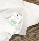 Calvin Klein Slim Fit Solid Stretch Button Up Poplin Shirt K8B0024 White 8