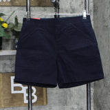 Nautica Women's Pull On Twill Tummy Control Shorts 1745029 Navy Blue M