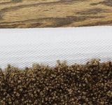 Garland Rug Rectangle Rounded Edge Fuzzy Bath Mat Rug Brown 22x64