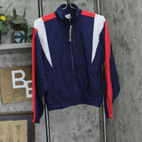 Reebok Womens Pocket Nylon Track Jacket IU0779 Vector Navy Blue XS
