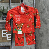 Rudolph Toddler Girls Button Up 2-Piece Pajama Set 1678ec26e0a250 Red 4T