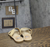 DV Dolce Vita Womens Geeya Flat Slide Sandal GEEYA Natural Brown 8M