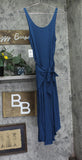 And Now This Knit Side-Tie Tulip Midi Wrap Dress MMD020822 Teal Blue Green S
