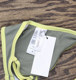 Salt + Cove Juniors Plunge Underwire Bikini Swim Top Green / Yellow S