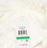 DKNY Womens Cotton Sleeveless Ladder-Trim Blouse P5DM0B45 White L