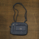 Multi Sac Faux Leather Shoulder Bag Square Dusty Blue One Size