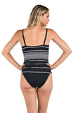 La Blanca Underwire Strap Tankini Swimsuit Top LB5SE69 Black Multi 4