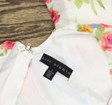 City Studios Juniors Belted Floral-Print Fit & Flare Dress White Multi 7
