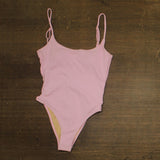 Cotton On Scoop-Back Cheeky One-Piece Swimsuit Pirouette Crepe Purple Pink S